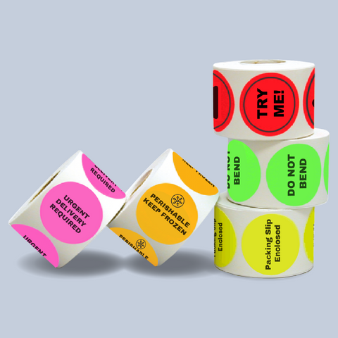 Warning Stickers with Fluorescent Colors